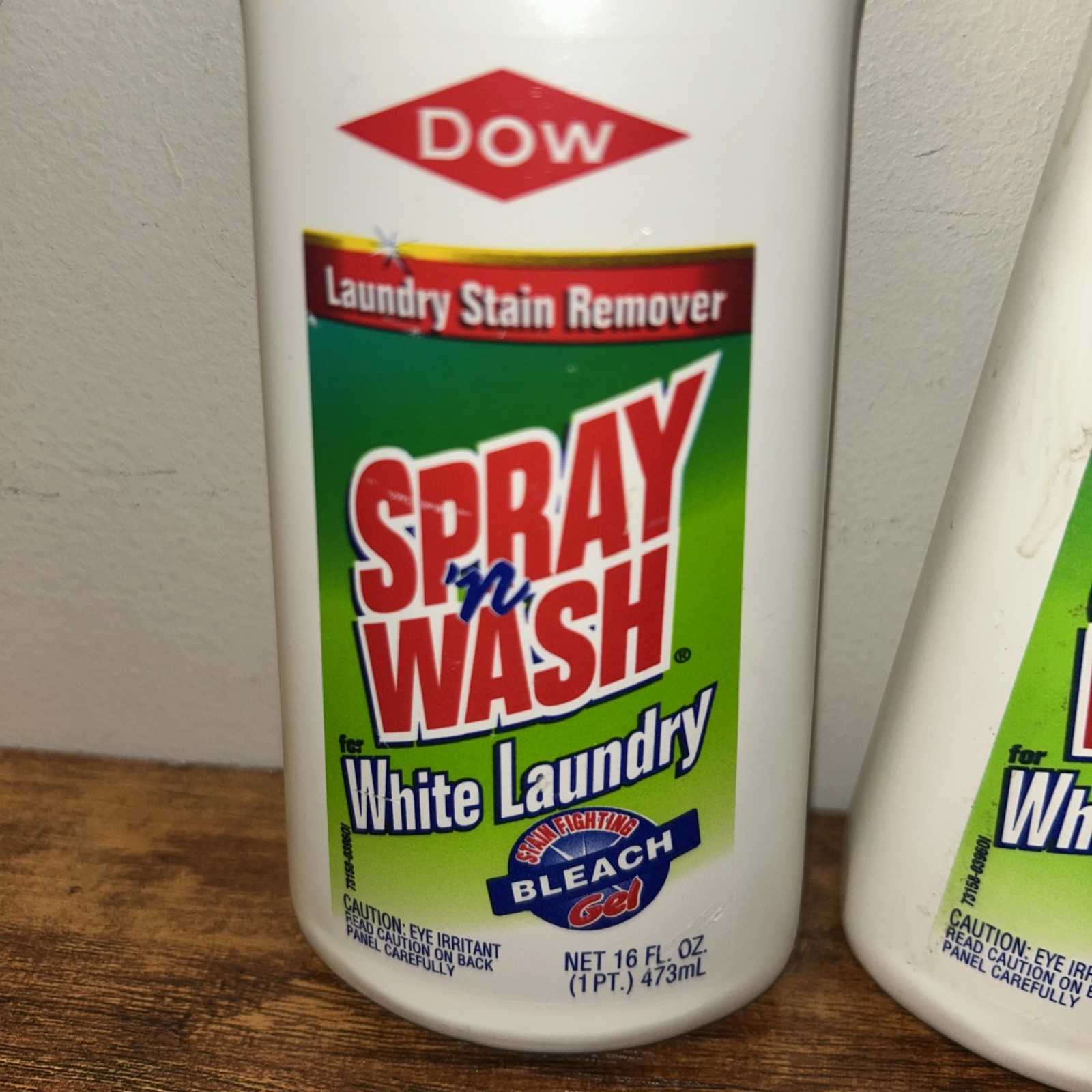 3 Dow Spray ’n Wash Bleach Gel White Laundry Stain Remover 16oz - Full/Near Full