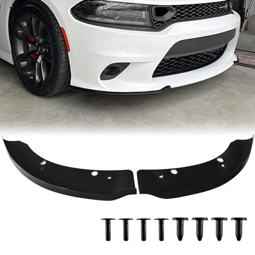 Front Splitter Protector for 2015-2023 Dodge Charger, Replacement Lip Black