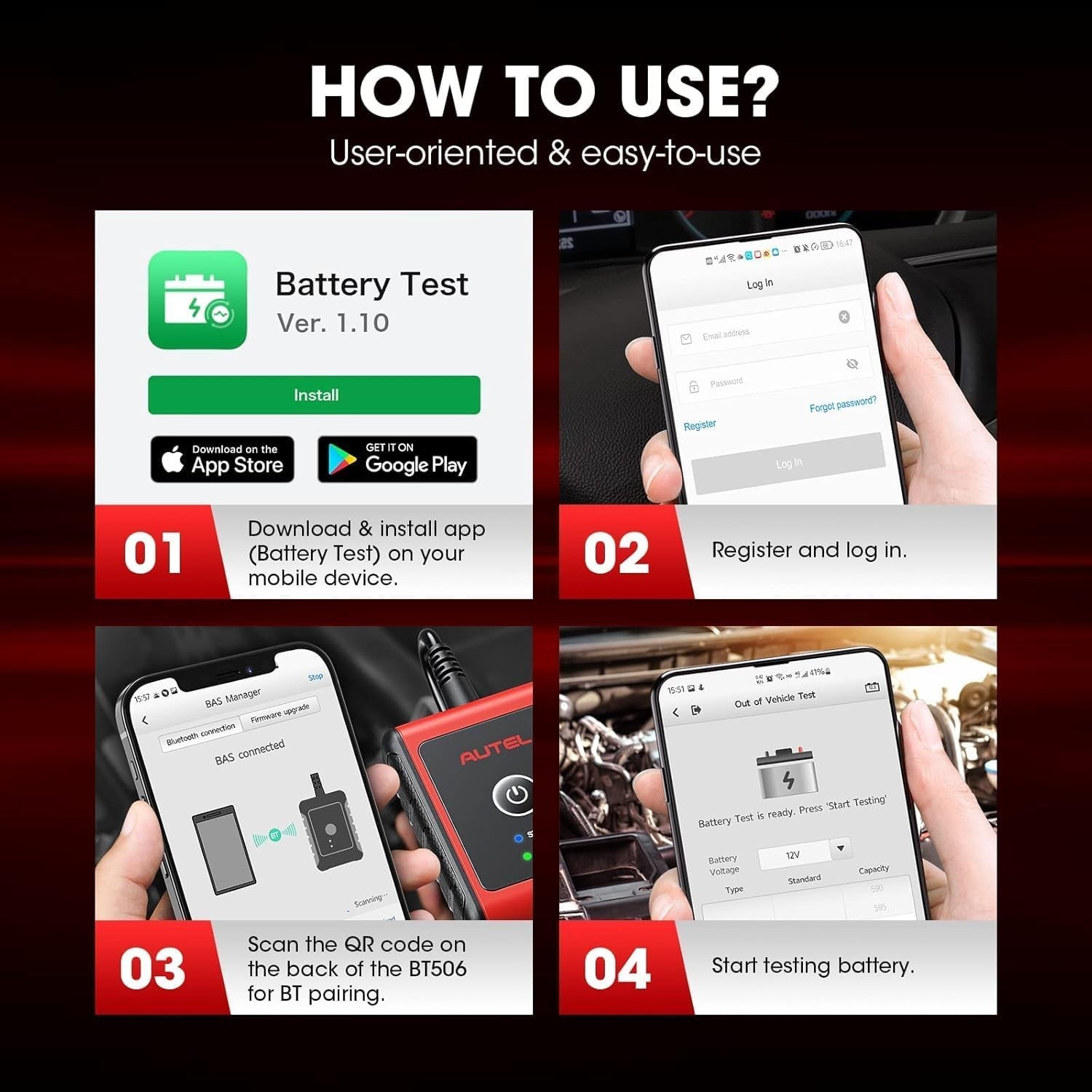 Precision Battery Testing with Autel MaxiBAS BT506 - For Vehicles and Marine Use