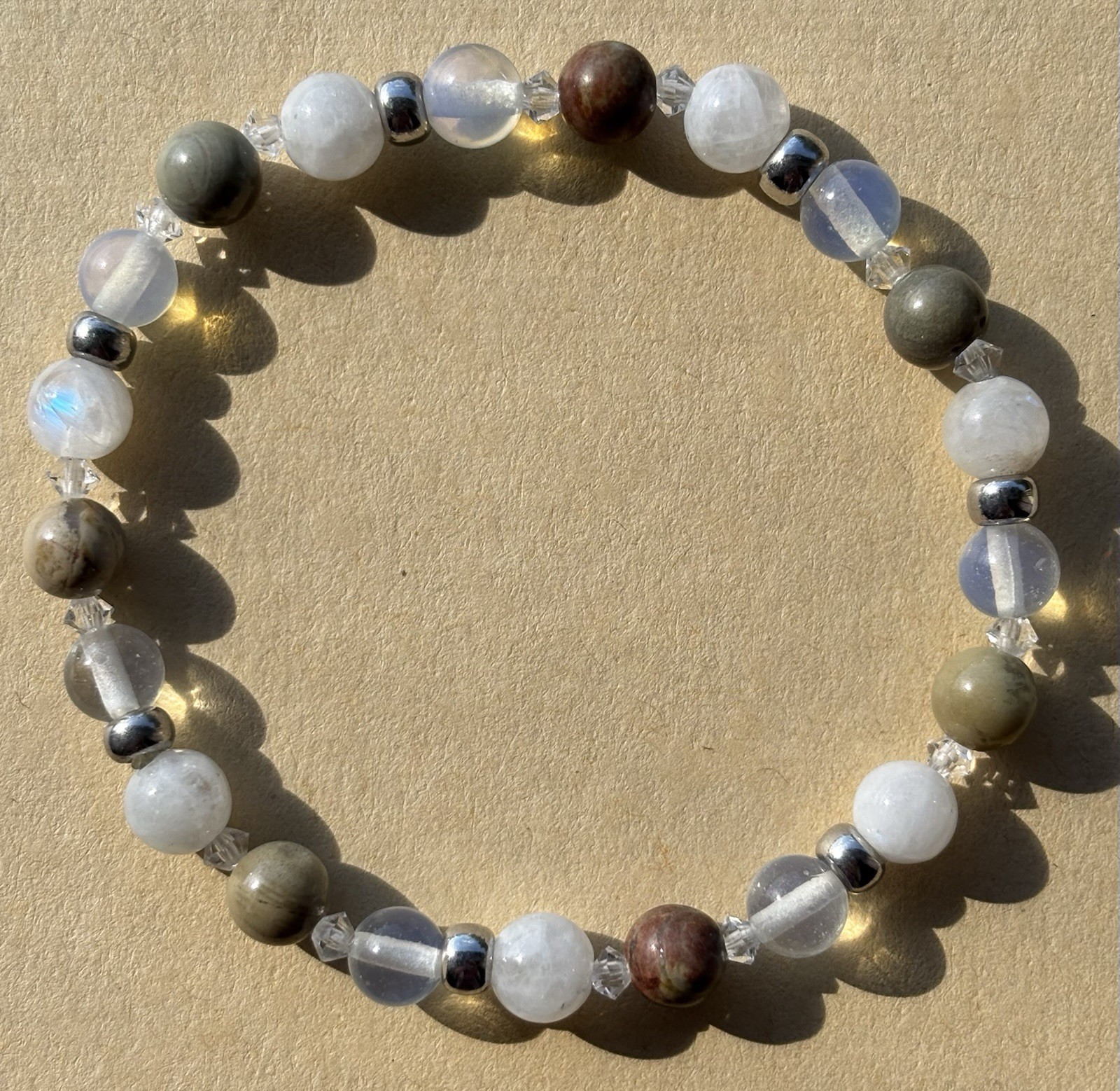 Stunning Gemstone Bracelet - Astrophyllite, Moonstone & Opalite