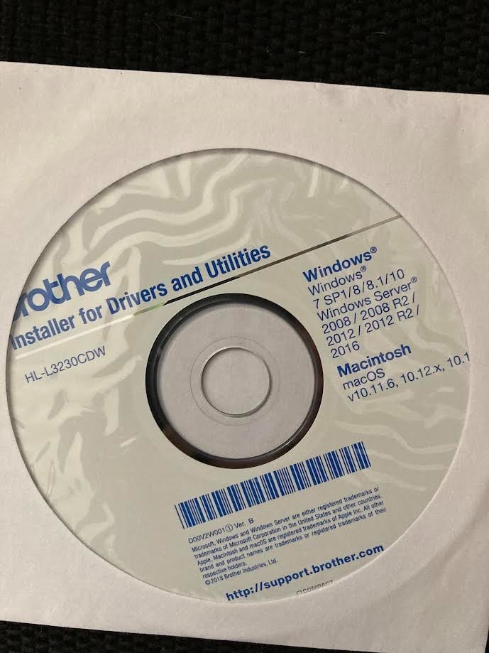 Genuine Brother HL-L3230CDW Setup Installation CD ROM Software CD Driver Disk