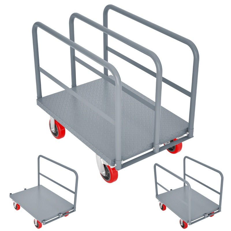 Steel Panel Truck, Drywall Cart Lumber Cart Platform Truck Flat 2000lbs 36"x24"