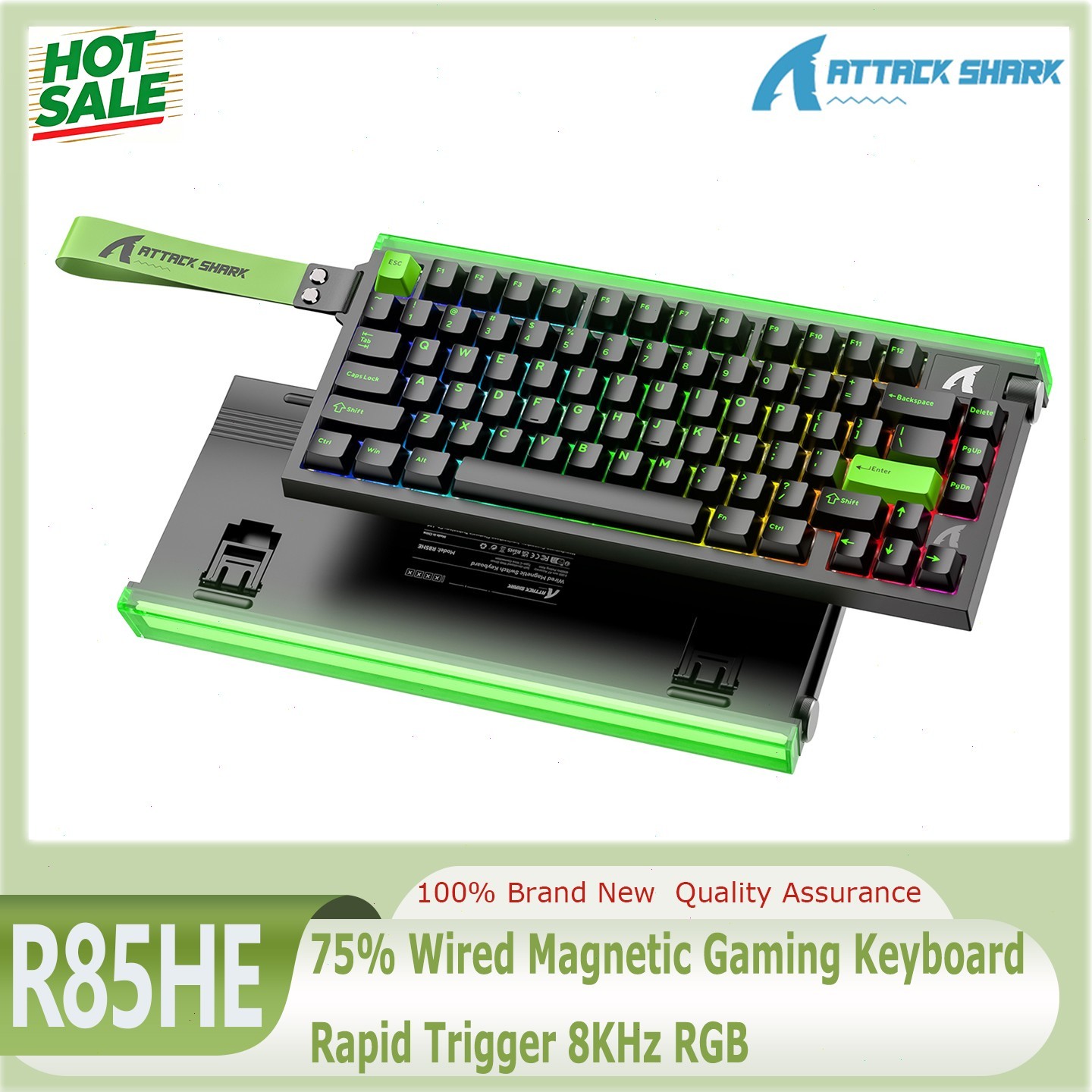 ATTACK SHARK R85HE 75% Wired Magnetic Gaming Keyboard Rapid Trigger 8KHz RGB