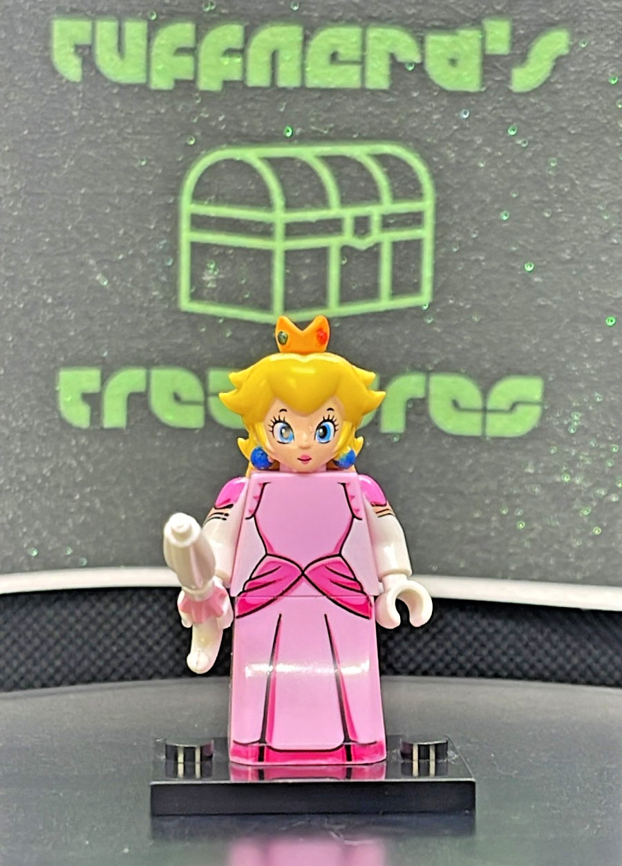 Custom NINTENDO MARIO WORLD PRINCESS PEACH Minifigure