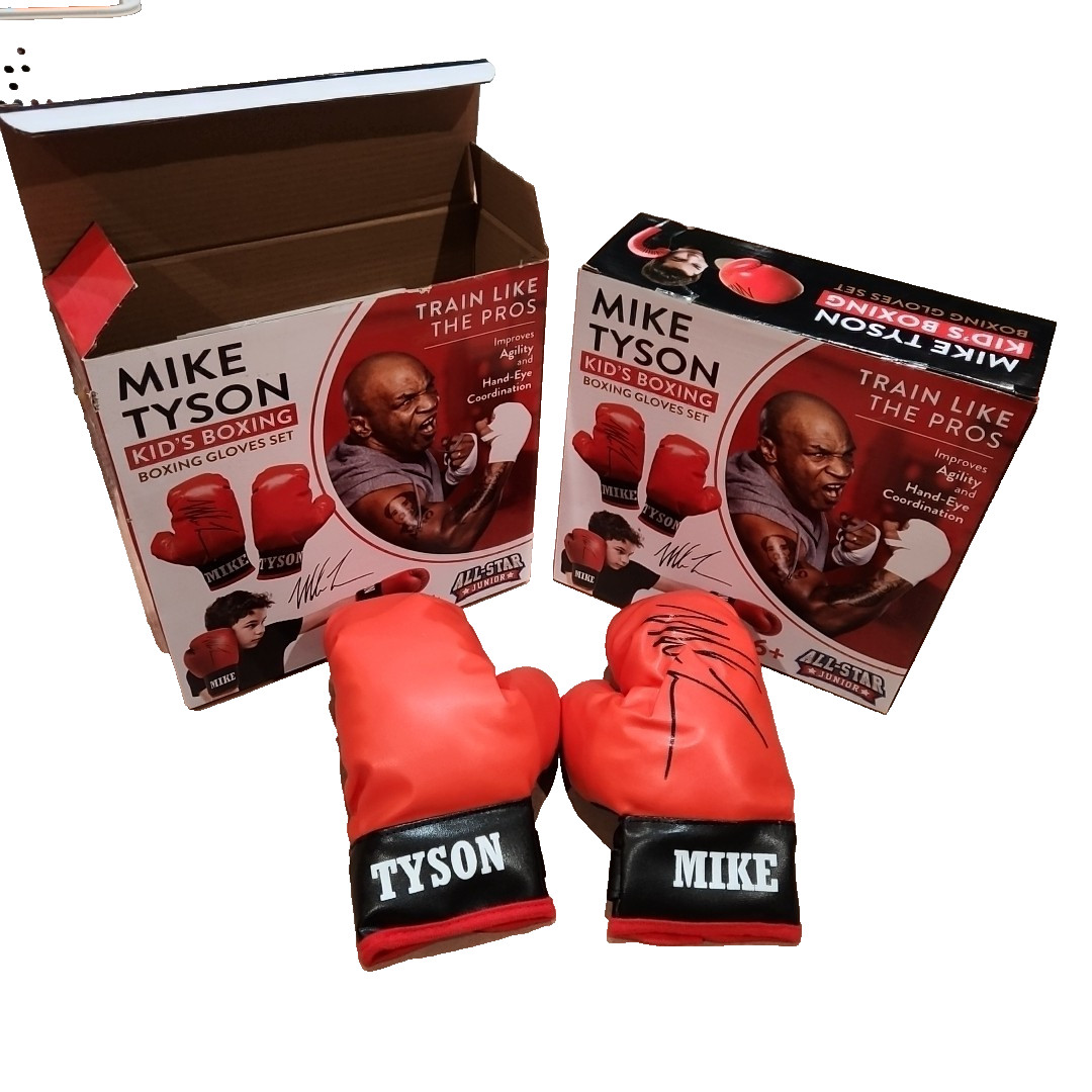 OFFICIAL MIKE TYSON KID'S BOXING GLOVE SET ALL-STAR JUNIOR  (6+)Bundle Of 2