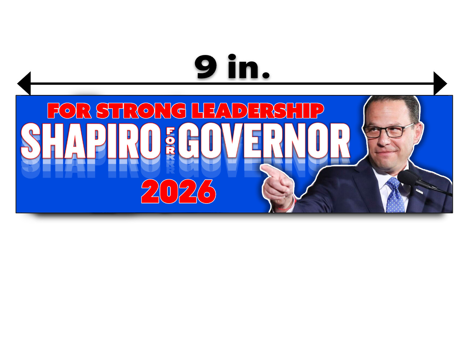 JOSH SHAPIRO 2026 Bumper Sticker Pennsylvania Governor Liberal Democrat