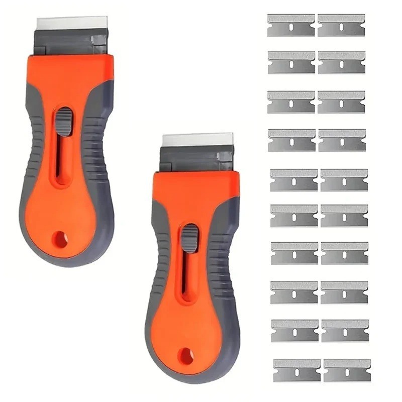 Razor Scraper Tools with 10 Blades Multipurpose Removal Two Tone Cleaning Tools