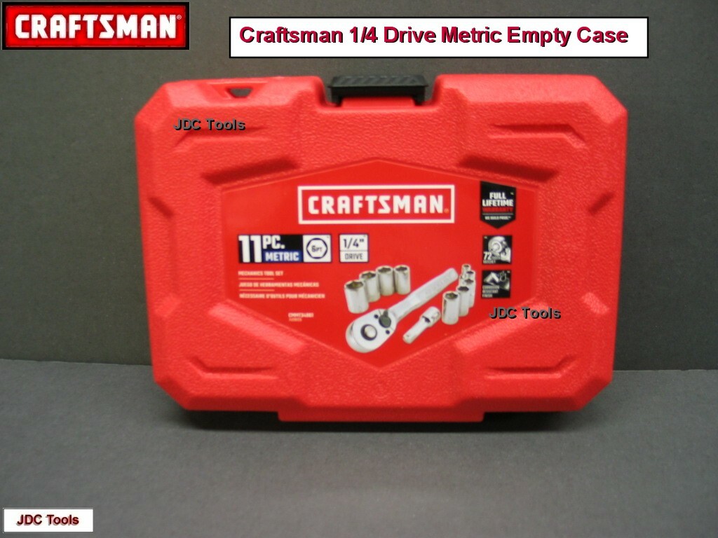 Craftsman 1/4 Drive Empty Socket Cases - SAE, MM or Both - Your Choice