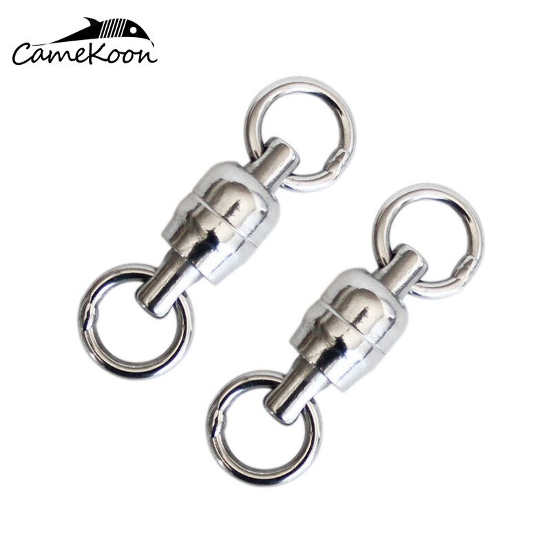 CAMEKOON 55-330Lb Stainless Steel Double Swivels Fishing w/ Dual Rotating Rings