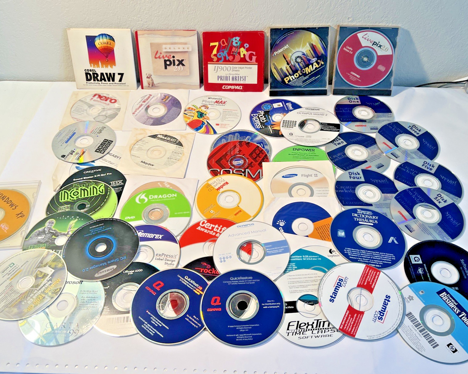 Vintage Computer Windows System Software CDs Lot of 46 CREATIVE LEARNING / COREL
