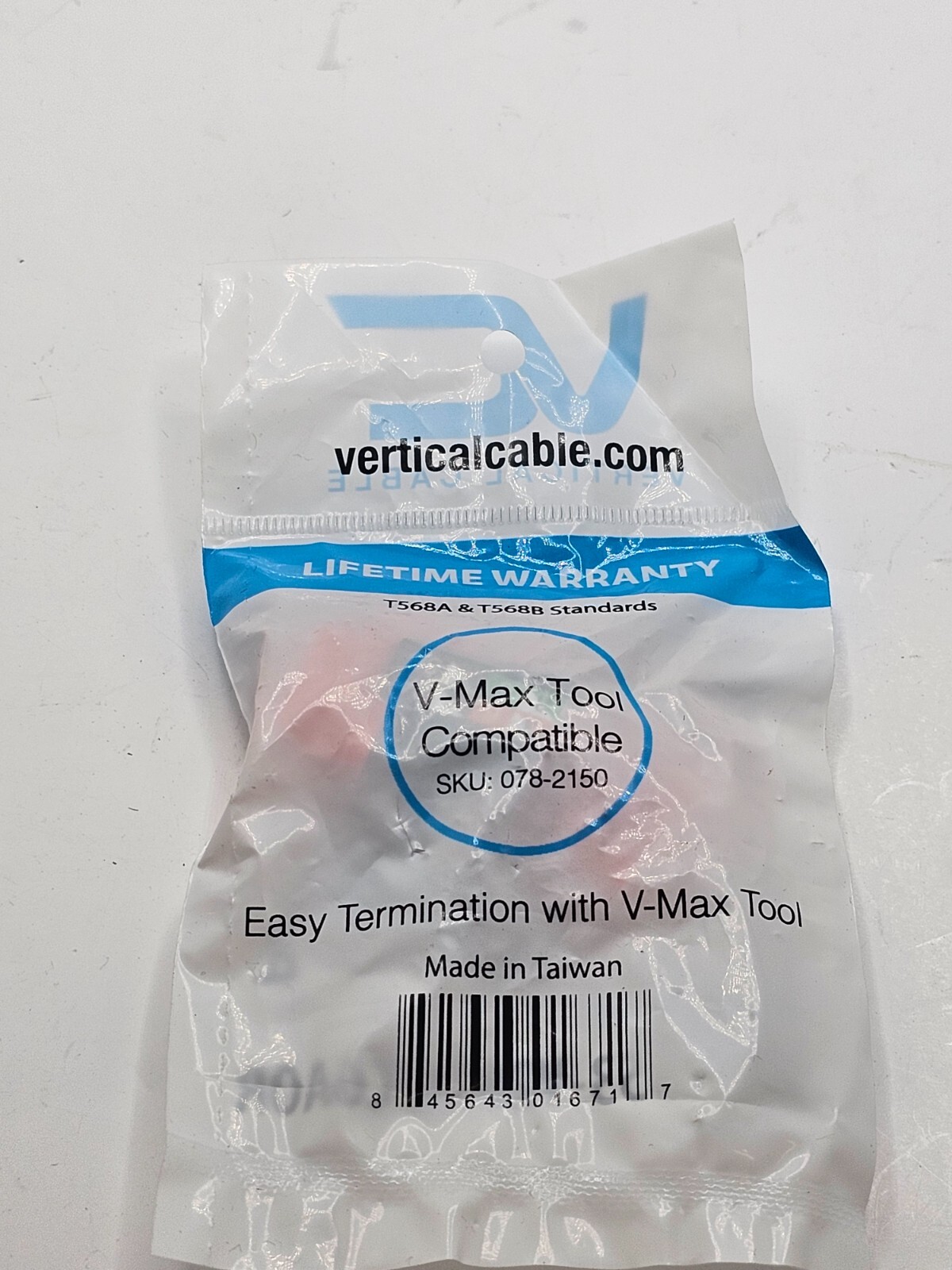 (QTY 20) Vertical Cable 353-V2818/C6A0R Keystone Jack, V-Max Series RED