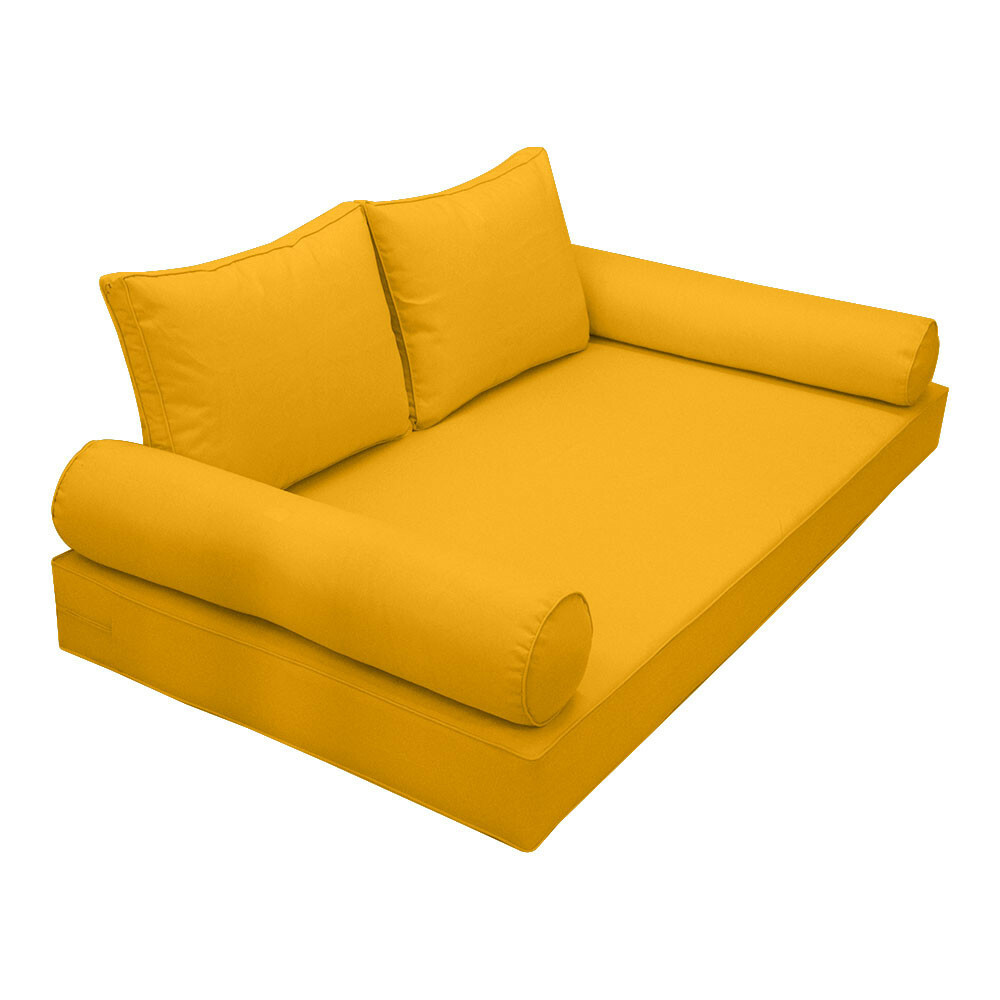 |SLIPCOVER ONLY|S1 Daybed Mattress Bolster Backrest Covers Pipe Trim Queen AD108
