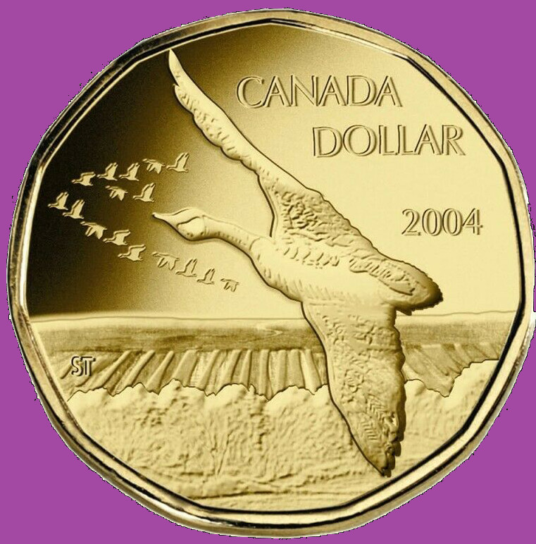 2004 Canada Flying Goose Specimen Loonie One Dollar Coin UNC $1