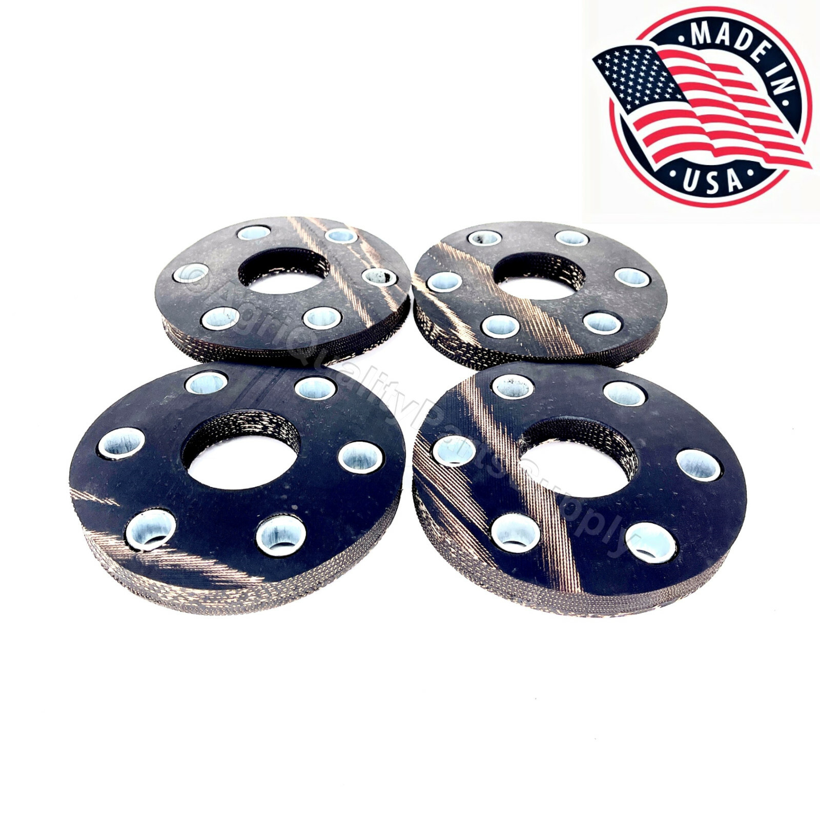 Set of 4 Rhino Bush Hog Hardee rotary cutter flex coupler rubber discs & bushing