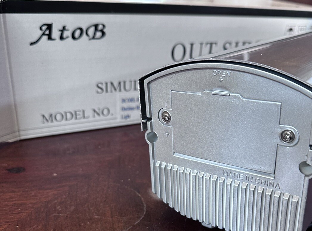 New In Box Outside Simulative CCTV Silver Camera