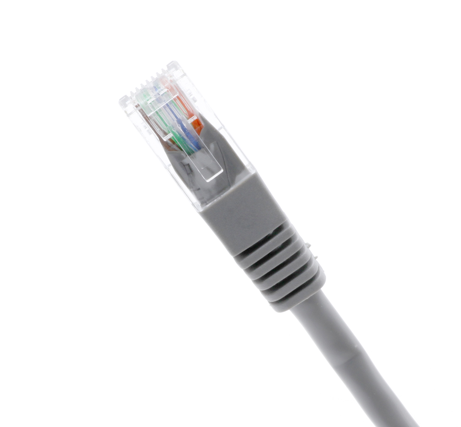 7 Foot Grey - Ethernet Network Cable - Cat5e Patch Cord - 7 Ft - LAN - 10 Pack