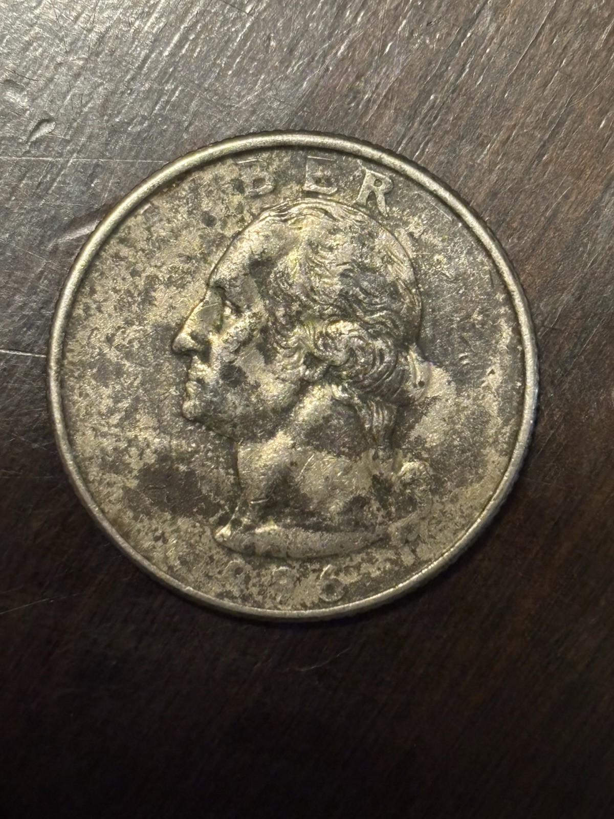 1996 No Mint Mark Quarter Huge Error!!! Only Face On Quarter Only See “BER”&996