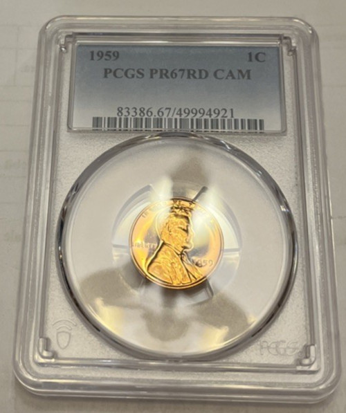 1959 PCGS PR 67 RD Cam Beautiful Devices, Mirror Fields!!!