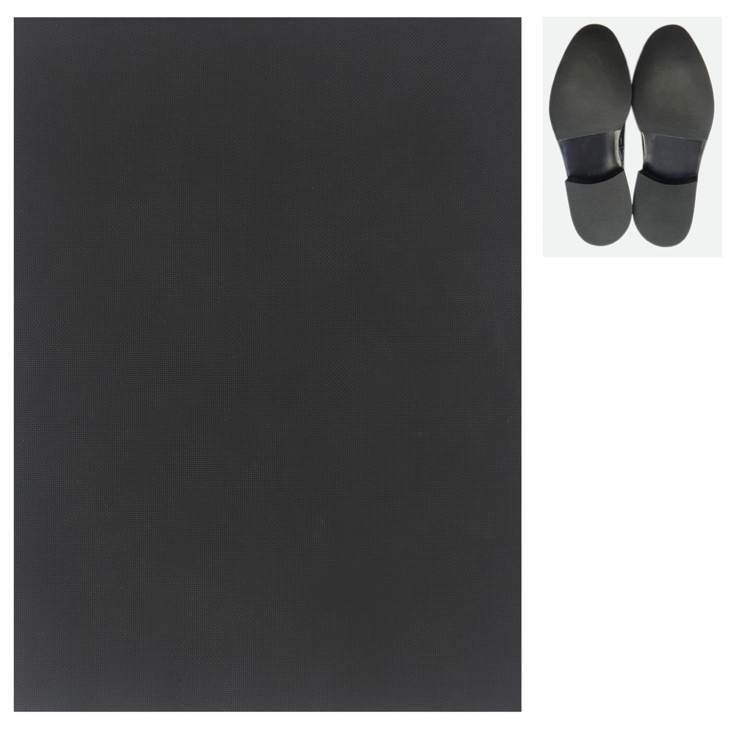 DUTWROY Resistant Sole Sheet 3.5MM Heel Repair Pad Rubber Sole Pad Black Shoe...