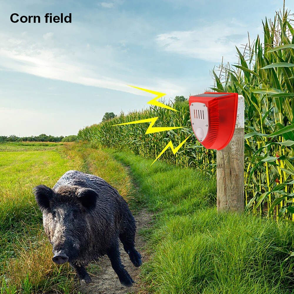 Solar Animal Repeller Light with Alarm & Motion Sensor Outdoor