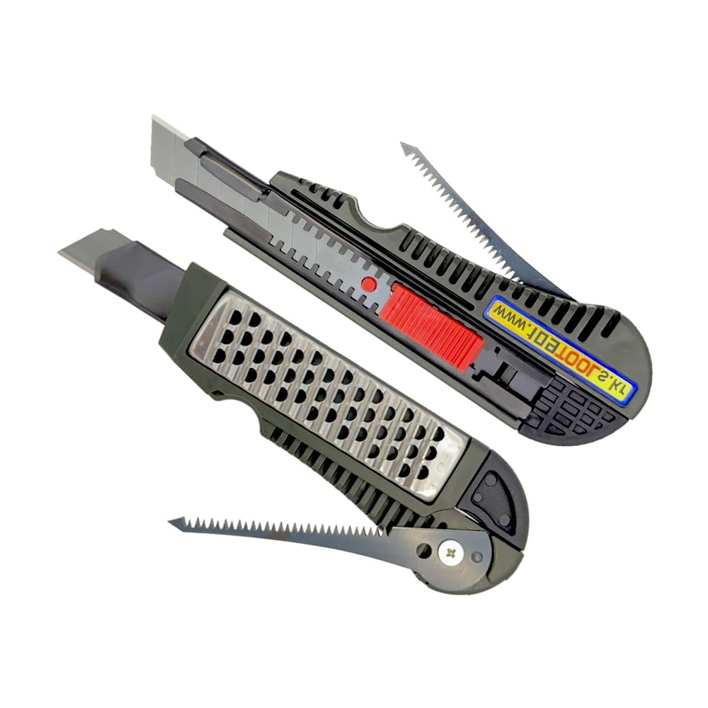 KL100 Drywall 4-in-1 Multi-Tool Utility Knife with Premium Leather Pouch – In...
