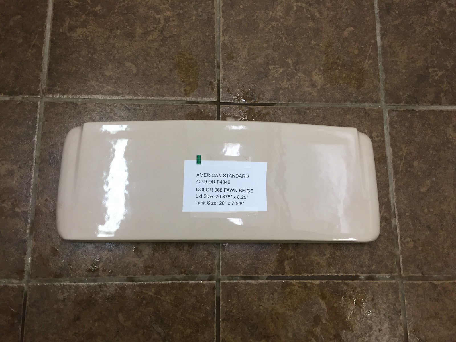 AMERICAN STANDARD 4049 COLOR 068 FAWN BEIGE TOILET TANK LID