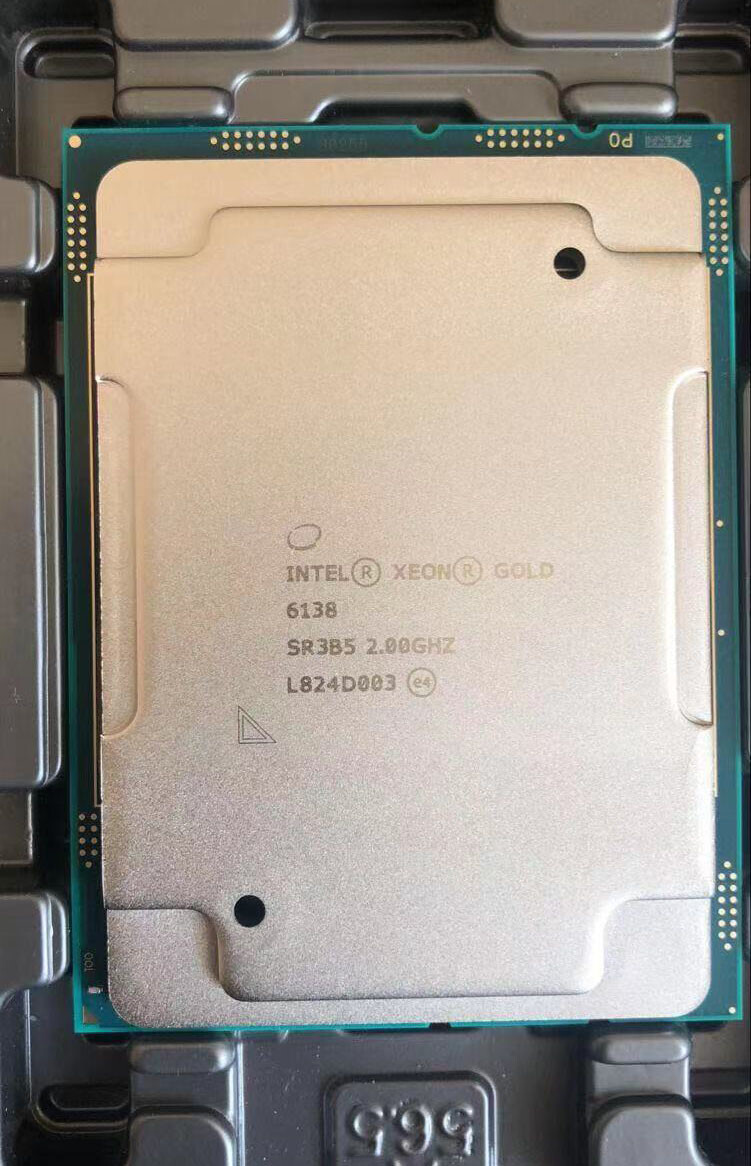 Intel Xeon Gold 6138 cpu processor 20 cores 2GHZ 40 threads