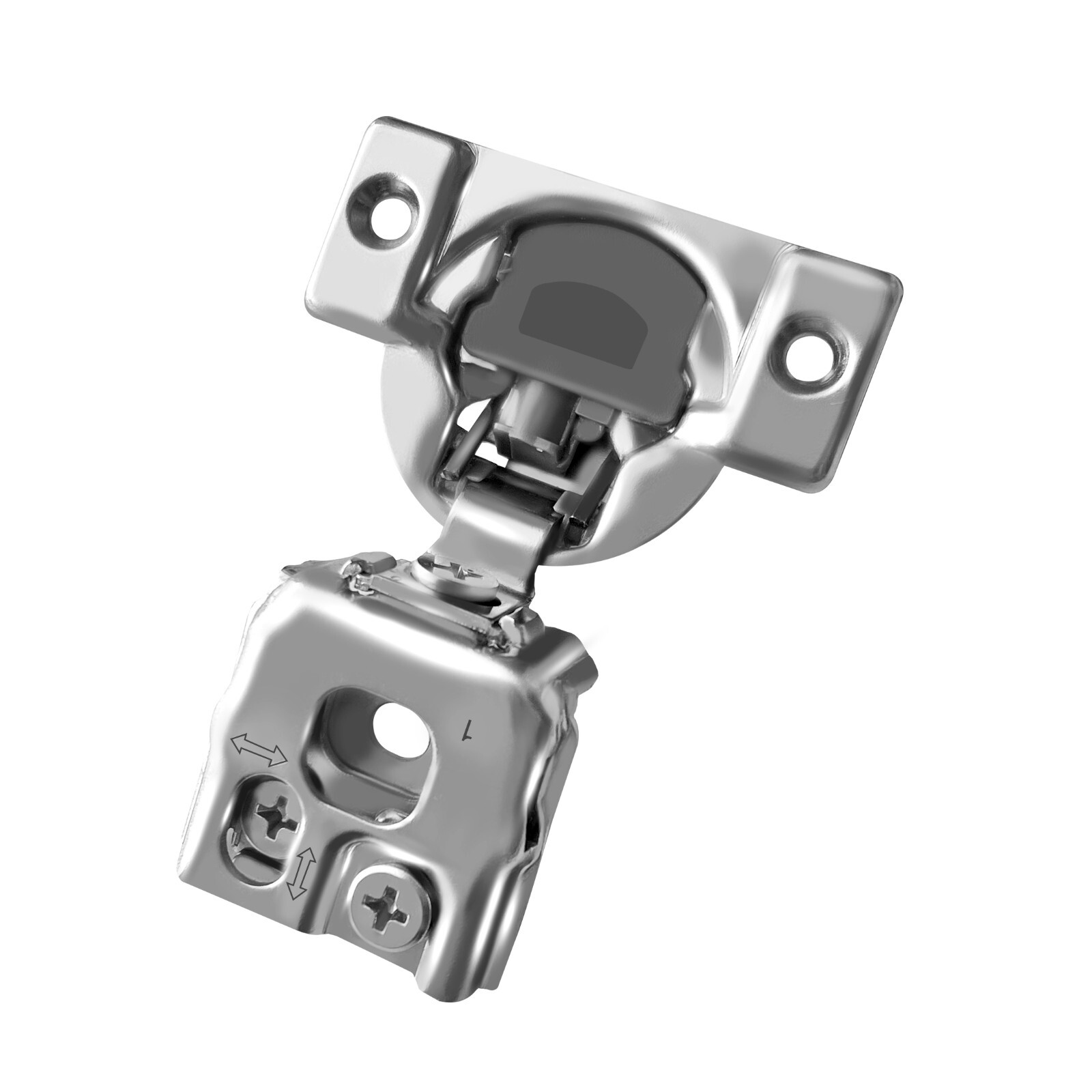 Berta 1" Overlay Soft Closing Face Frame Cabinet Door Hinges (40 Pack)