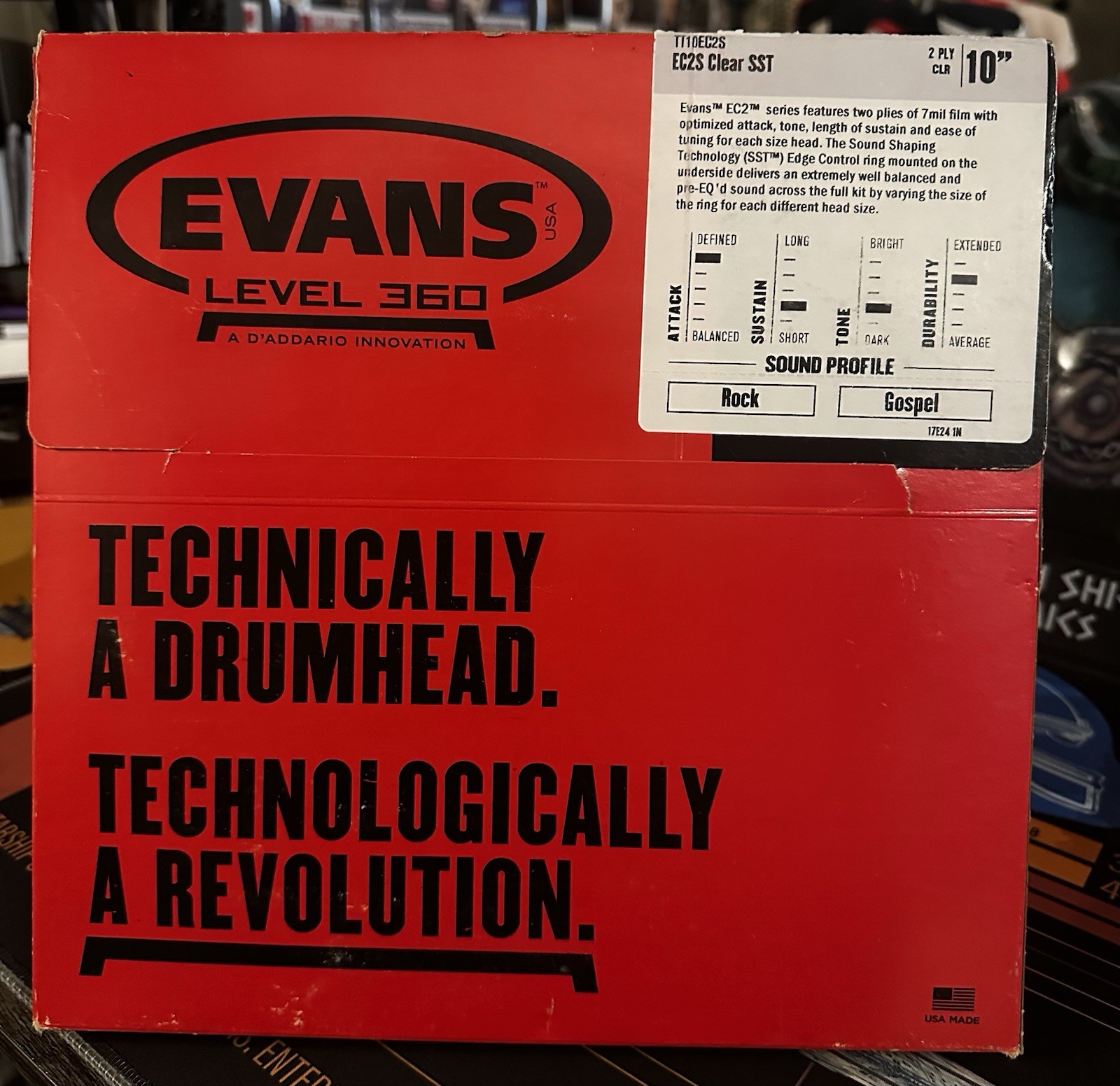 Evans Level 360 Clear Drumhead - 10" New Open Box