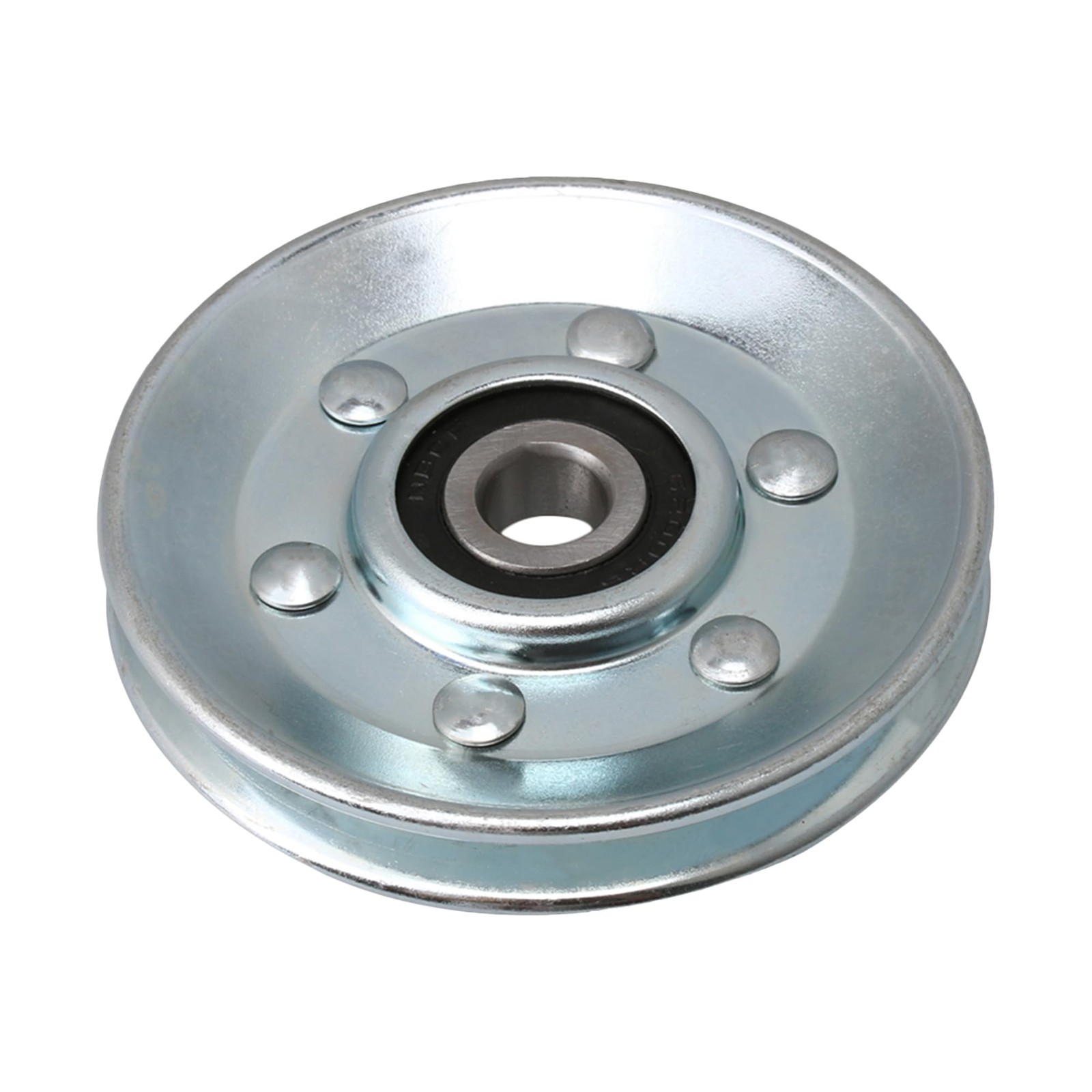 73x10mm Silver Iron Bearing Steel Cable VShape Idler Pulley 215KG Gym Garage