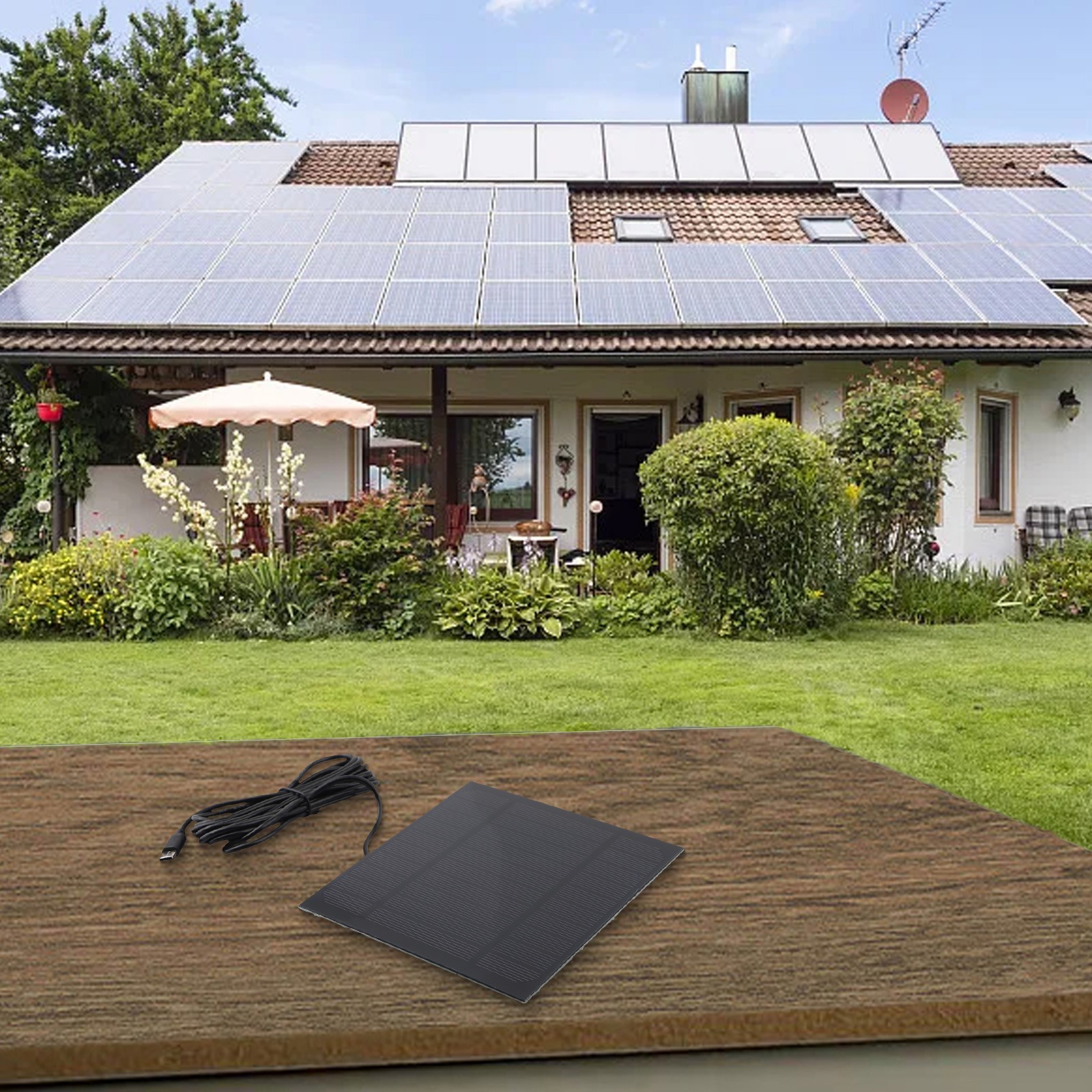 Compact 3 5W Solar Panel Charger for Type C Compatible Gadgets Outdoors