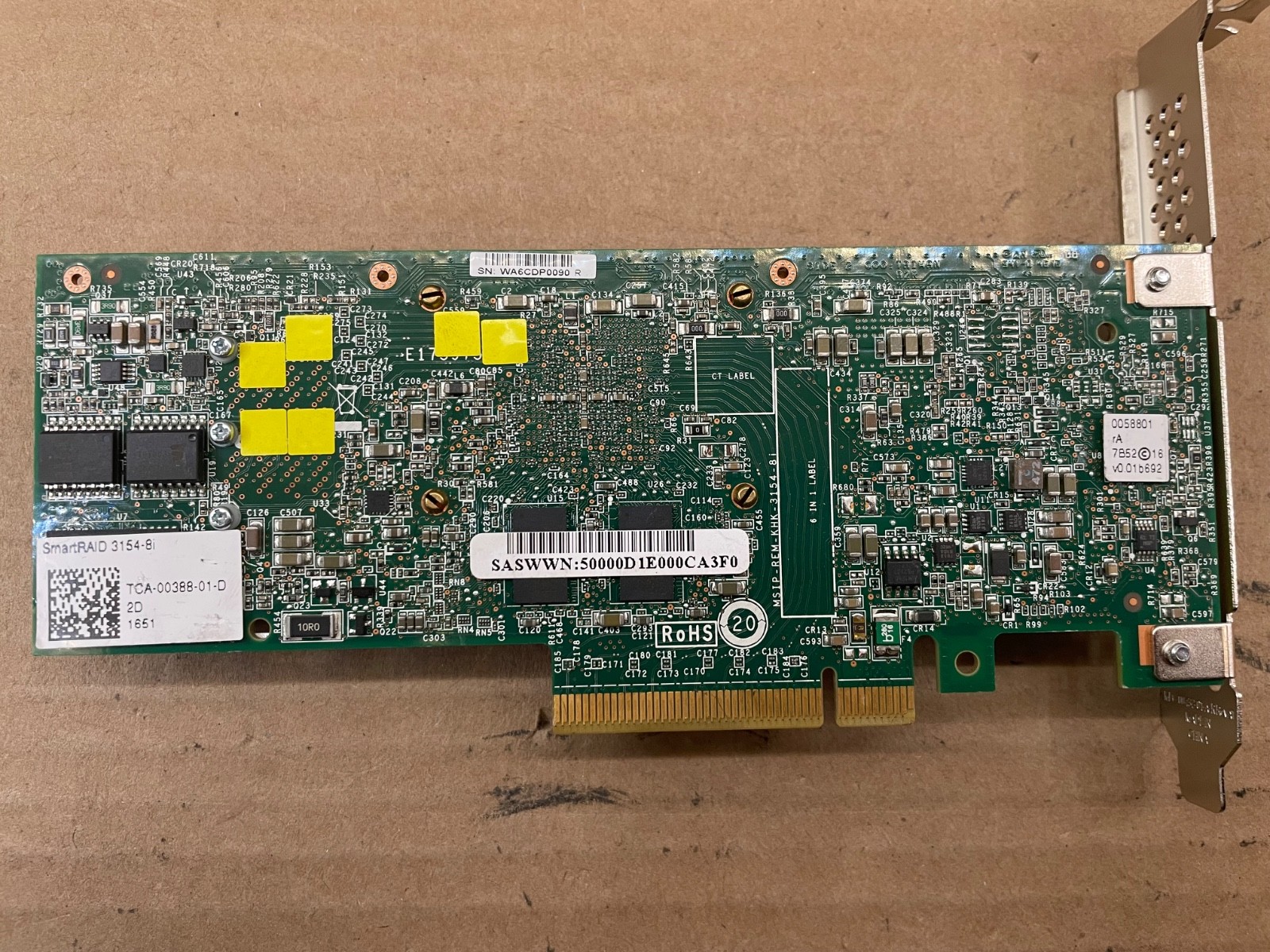 Microsemi Adaptec SmartHBA PCA-00388 SAS3 HBA RAID PCIe x8 Controller