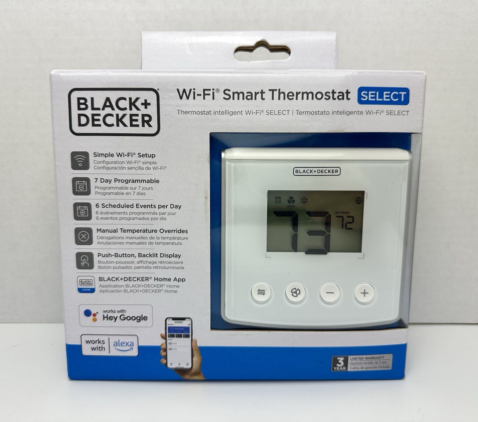 Black & Decker Wi-Fi Smart Thermostat Works With Alexa NEW SEALED #CT7935A