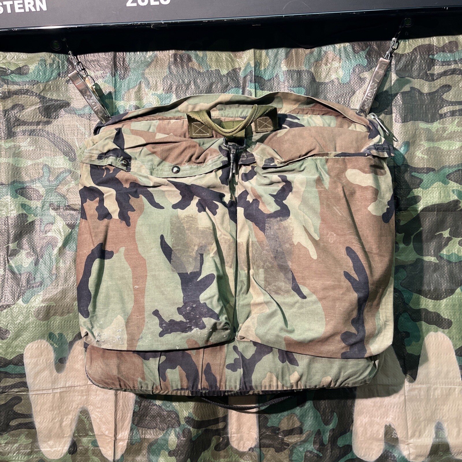 US Military HGU-56/P Flyers  Bag Woodland M81 BDU Camo Sack Army