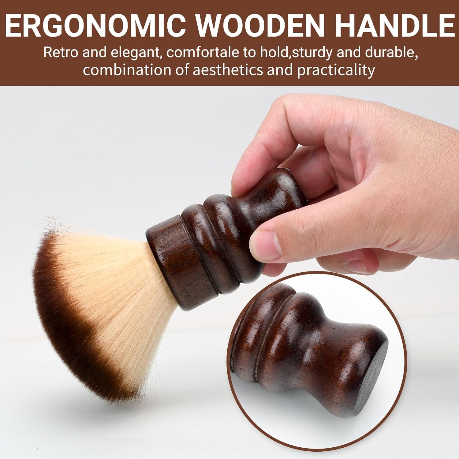 2-in-1 Vinyl Record Cleaning Kit with Stylus Brush - Anti Static Soft Brown