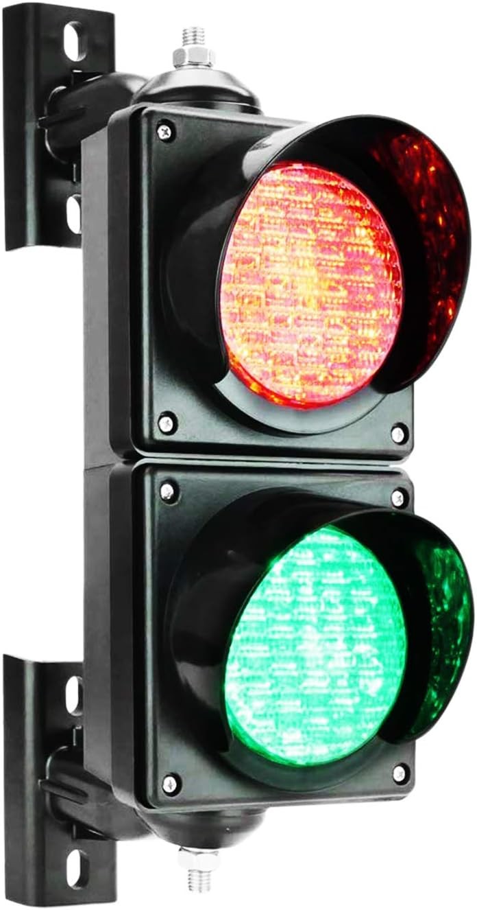 BBMI 100mm(4inch) Traffic Light, AC85-265V Red/Green Stop and Go Black