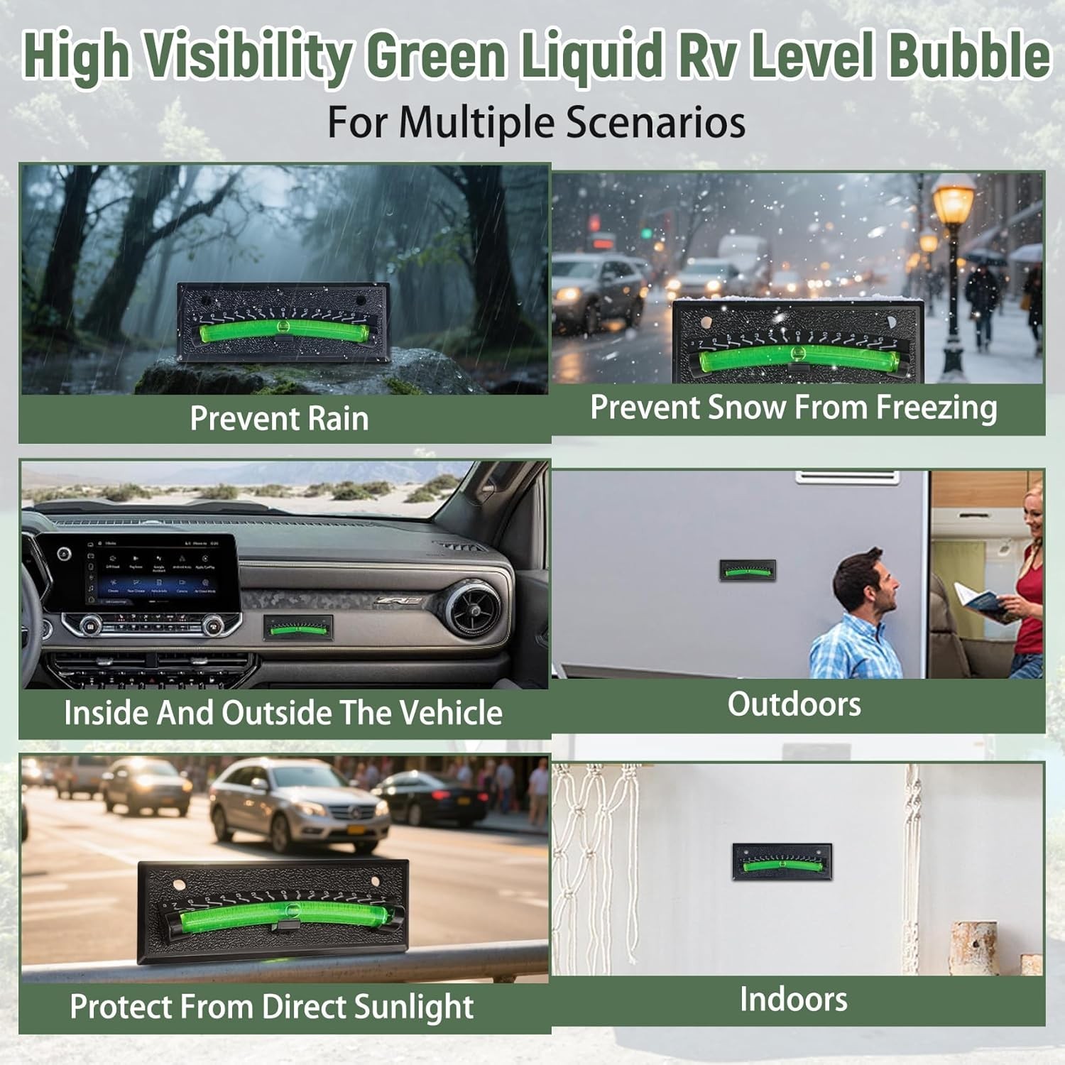 Rv Bubble Level Camper Level Bubble 1 or 2 Pack For Trailer Leveling Bubble,High