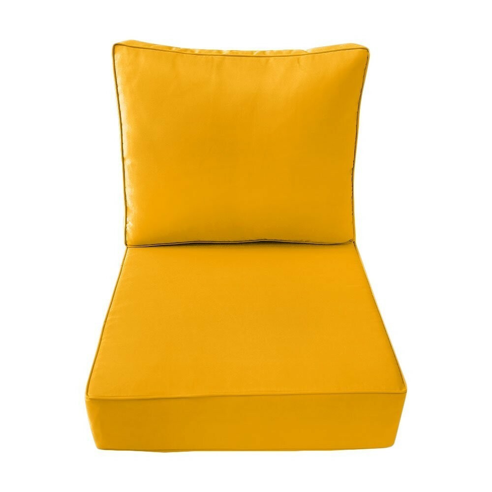 *COVER ONLY*- Outdoor Deep Seat Backrest Pillow Slipcover Piped Trim Large-AD108