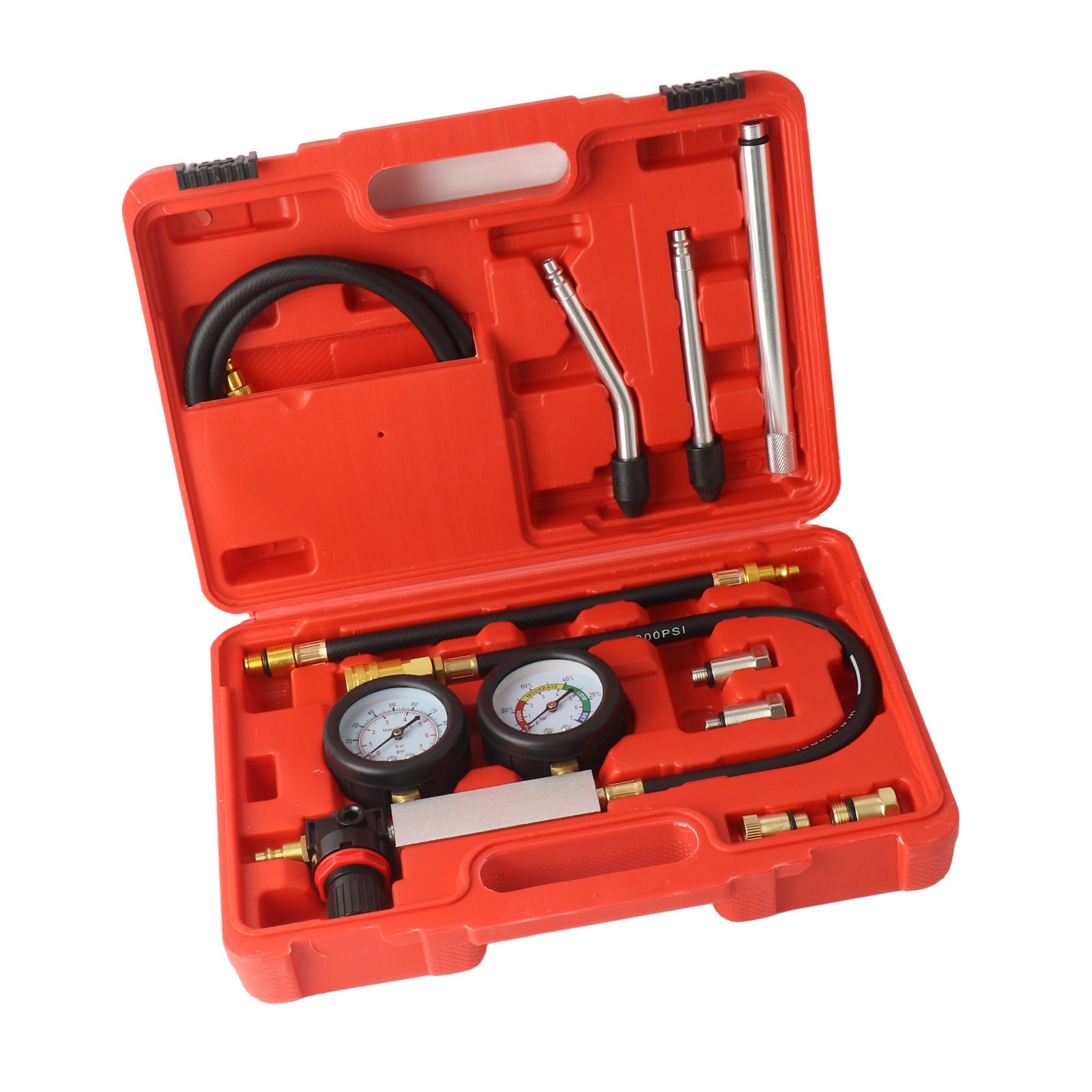 Dual Gauge Leakdown Tester Detecting Tool For Gasoline Engine Compression Test