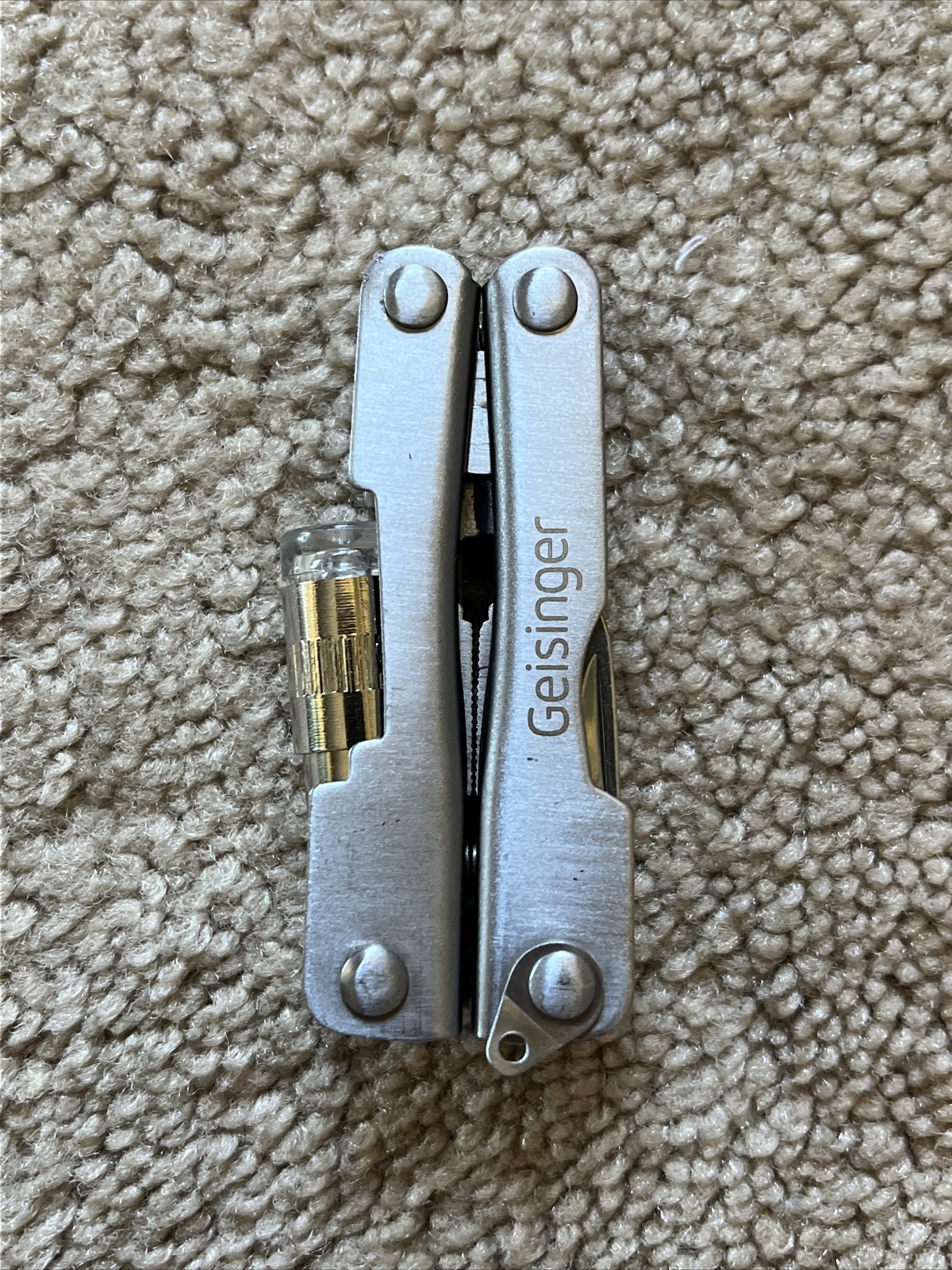 10 Function Mini Stainless Steel Pocket Pliers Knife Multitool w/ LED Flashlight