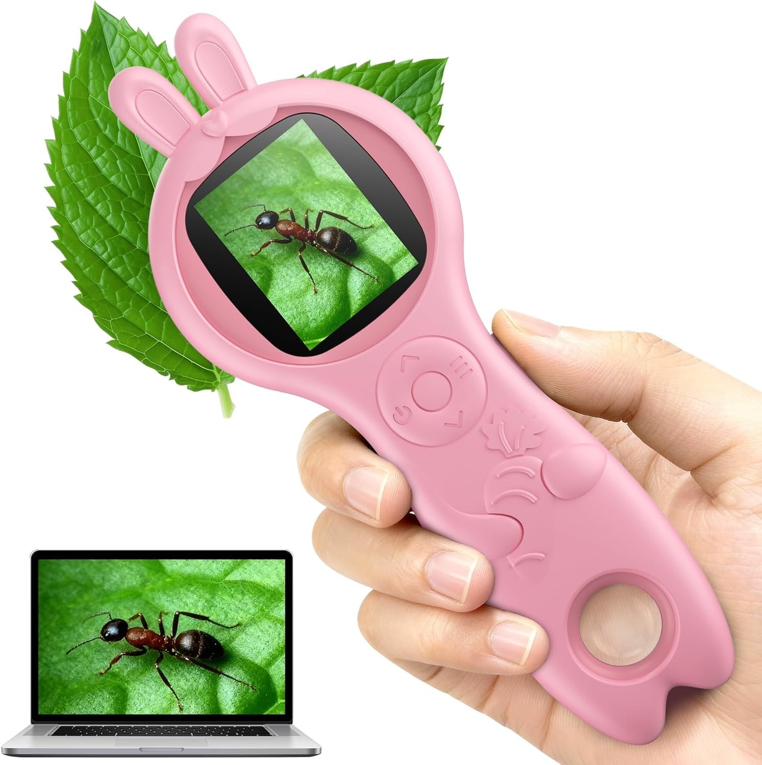 Mini Pocket Digital Microscope, Macro Fixed Focus Magnifying Glass, Portable ...