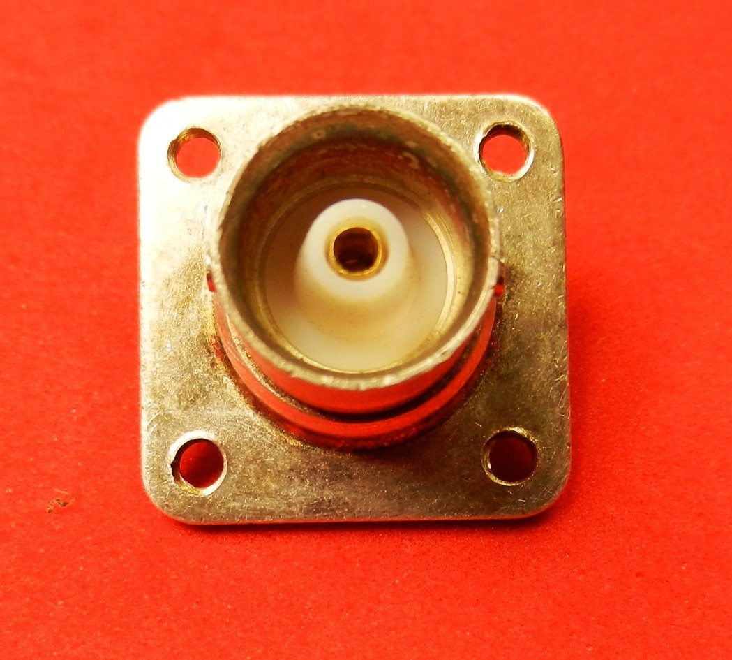 UG-568/U Type C Bulkhead / Panel Mount Adapter Silver Plated NOS