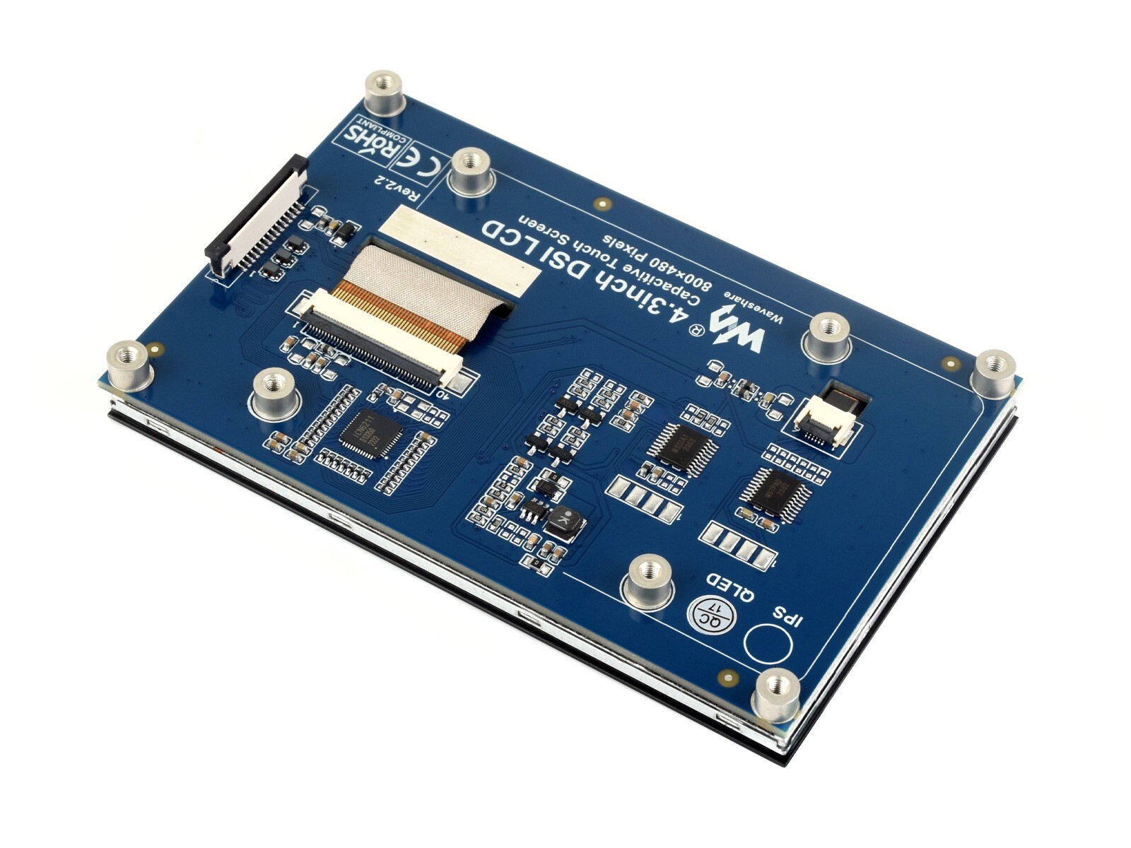 Waveshare 4.3inch QLED Raspberry Pi Display DSI 800×480 Integrated Structure