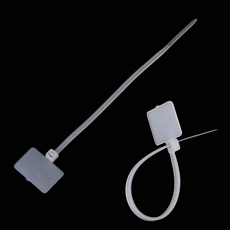 3mm 4mm Nylon Plastic Self-Locking Label Tie Network Cable Marker Wire Strap Zip