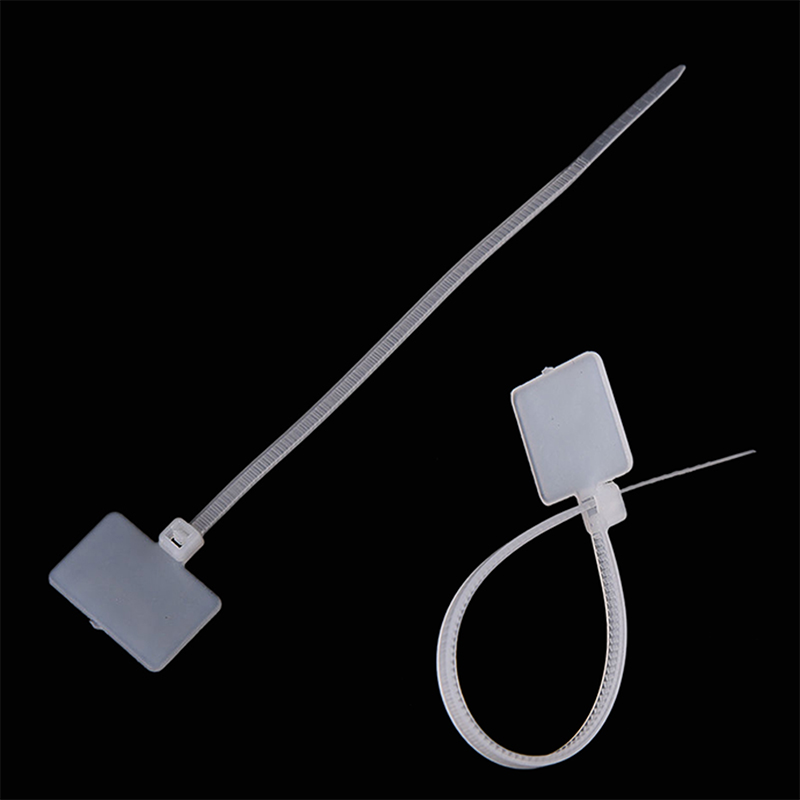 3mm 4mm Nylon Plastic Self-Locking Label Tie Network Cable Marker Wire Strap Zip