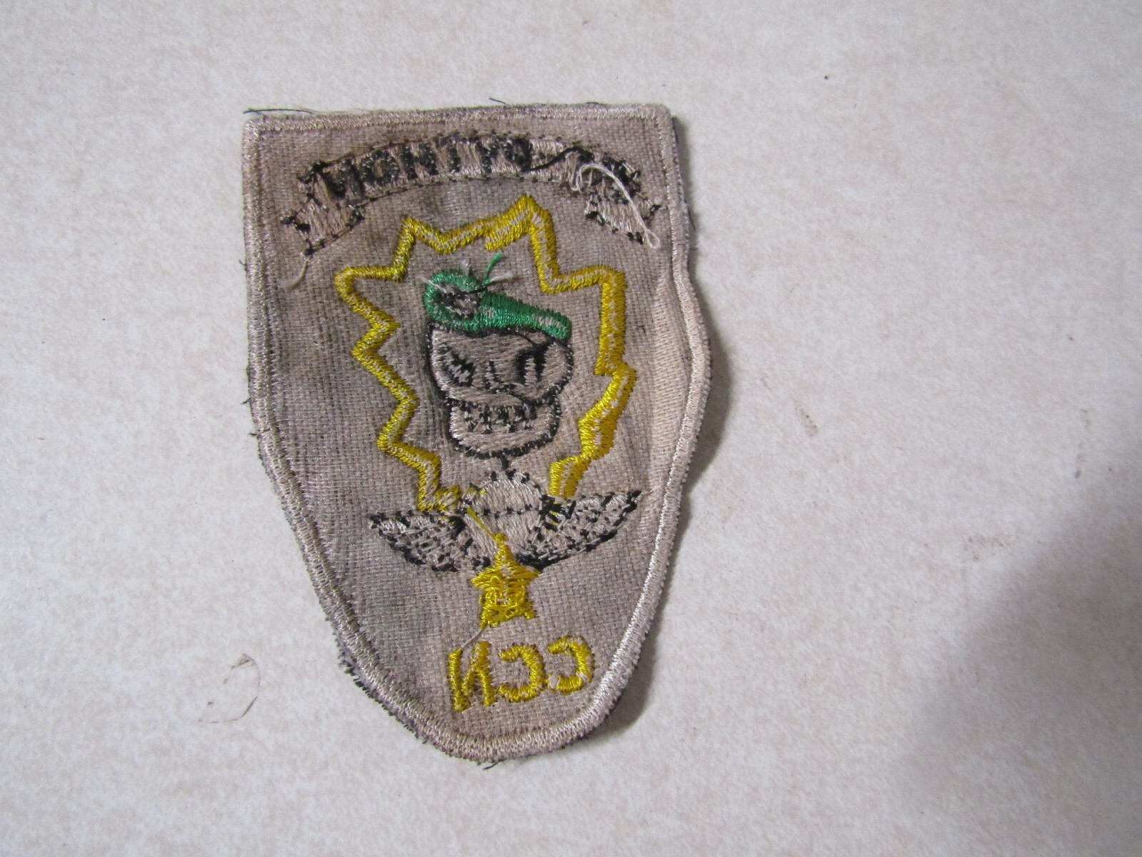 MILITARY PATCH SEW ON OLD VIETNAM ERA SPECIAL FORCES RECON TEAM RT PYTHON CCN