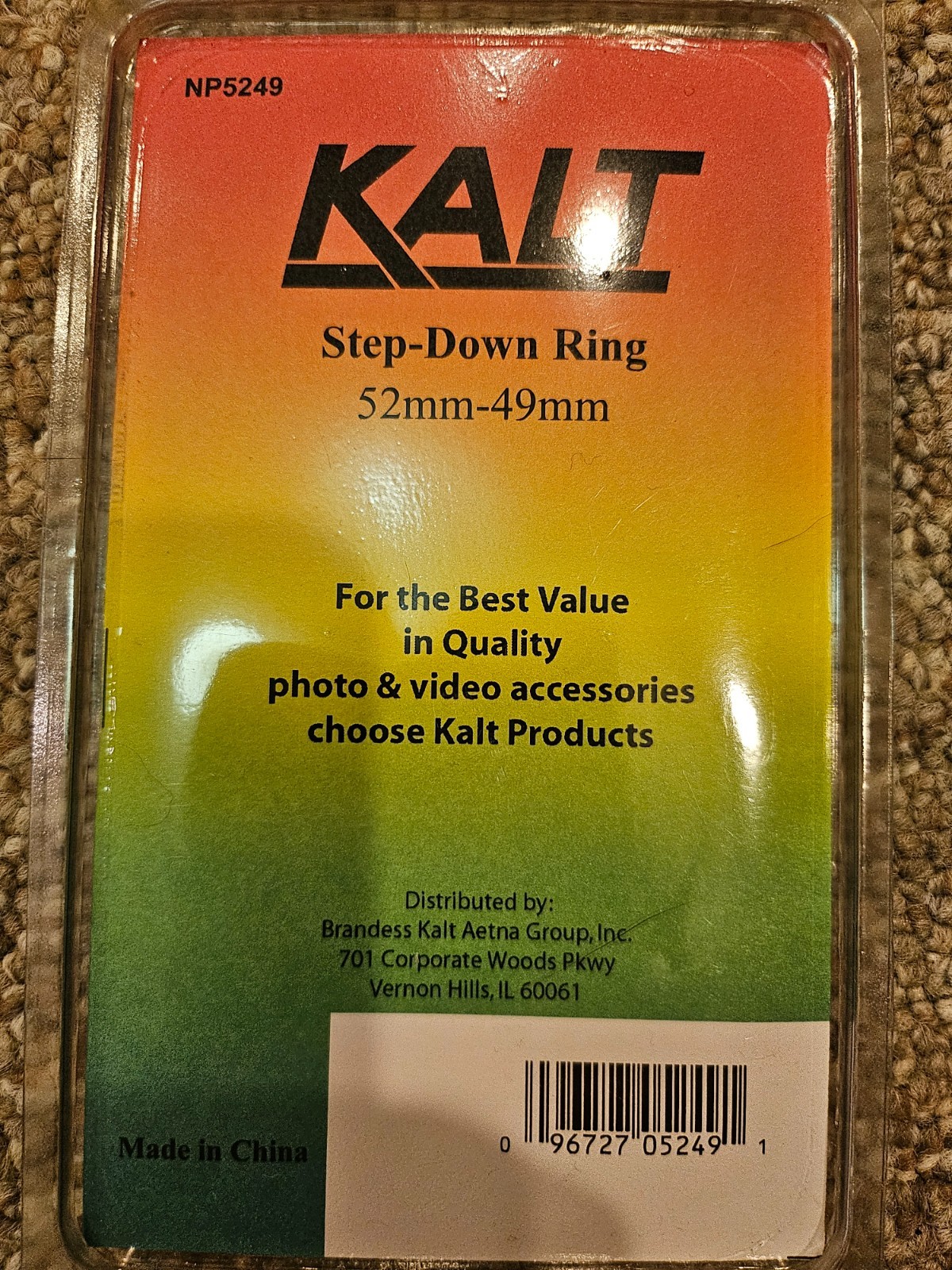 Kalt 52mm to 49mm Step - Down Ring Metal - Threaded