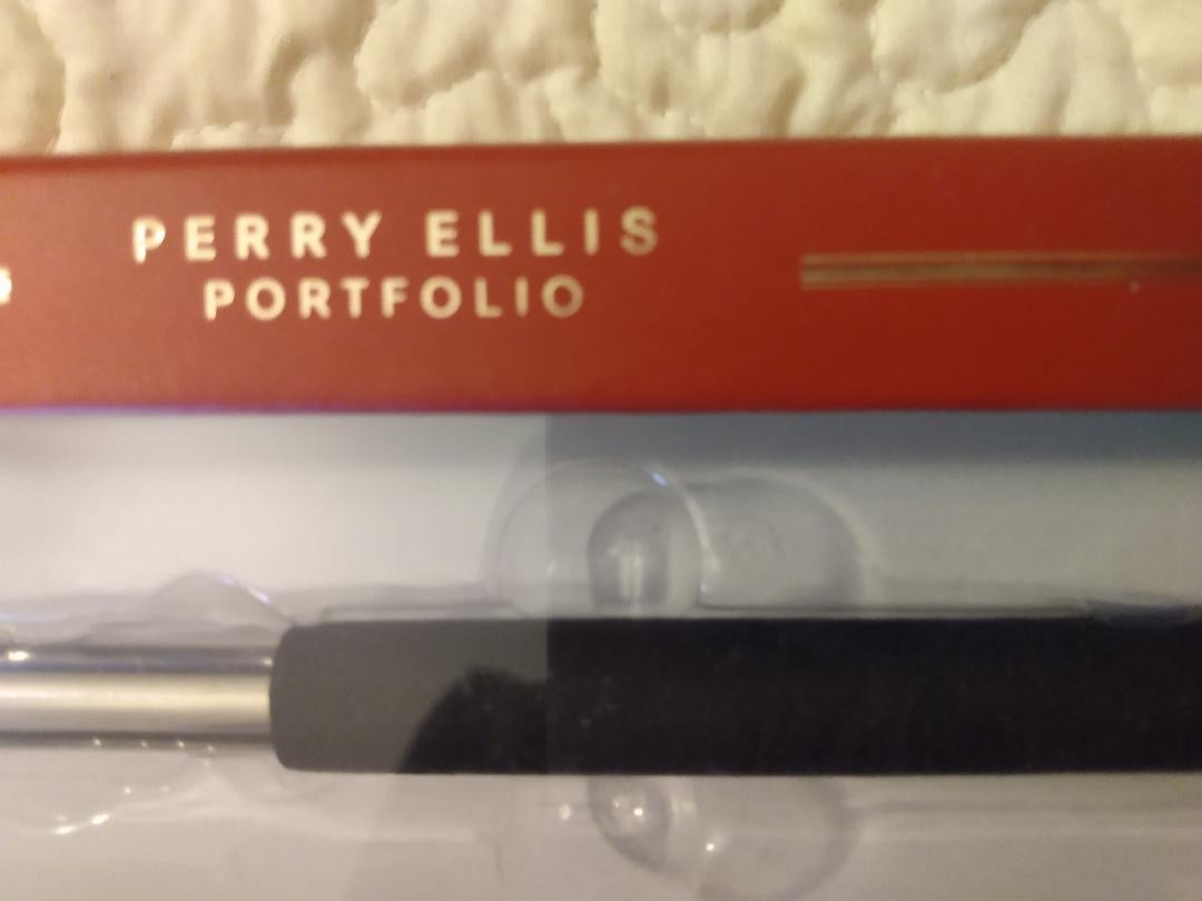 Perry Ellis Portfolio Men's Black Silver Expandable/Retractable Back Scratcher !