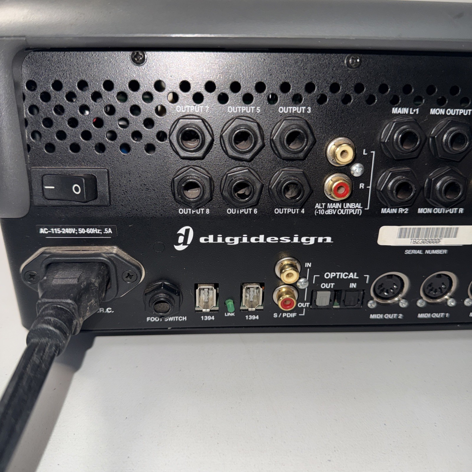 DIGIDESIGN DIGI 002 MX002 FIREWIRE PRO TOOL LE SYS MIXER MIDI AUDIO Tested