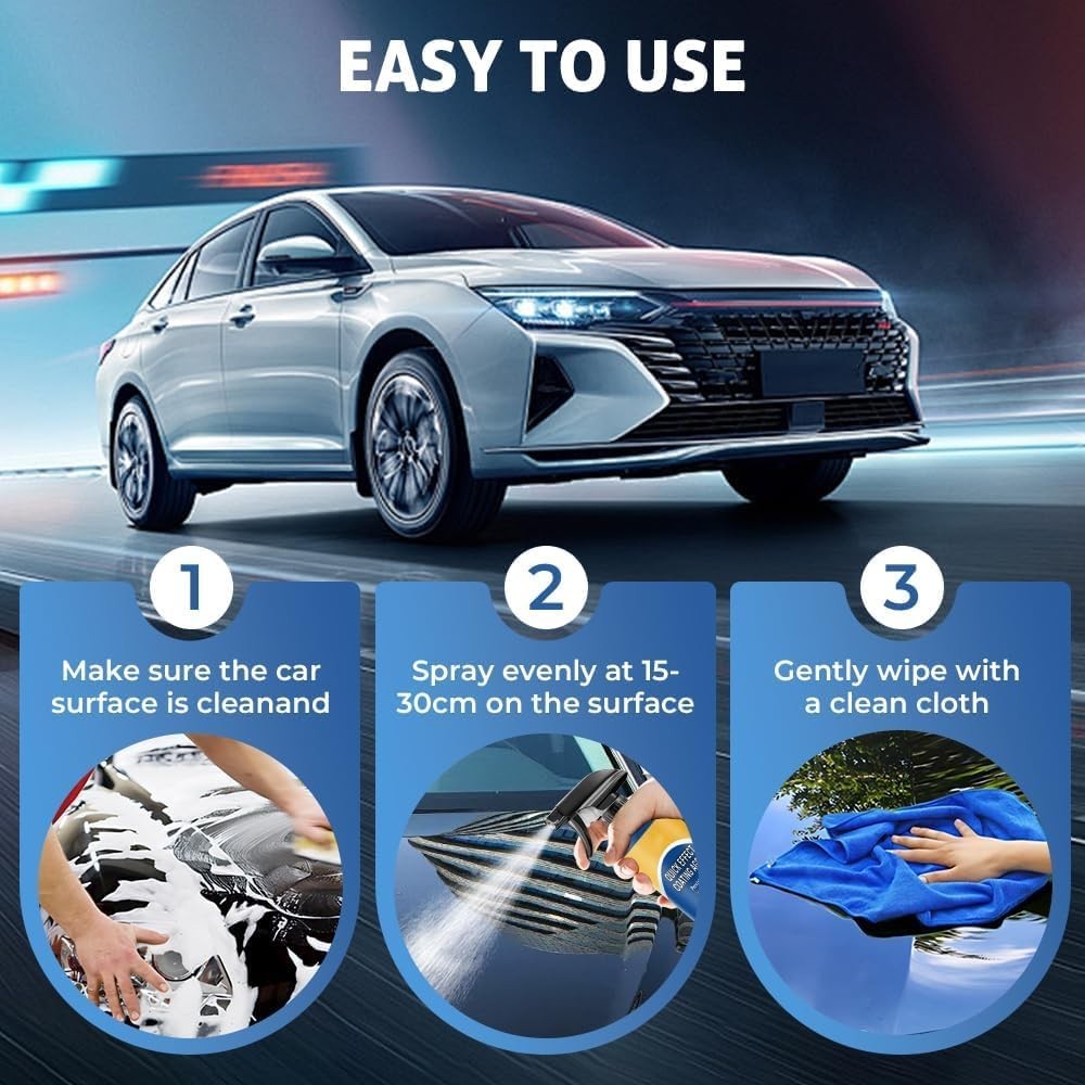2 Pack Quick Effect Car Coating Spray - Ultimate Paint & Glass Protector